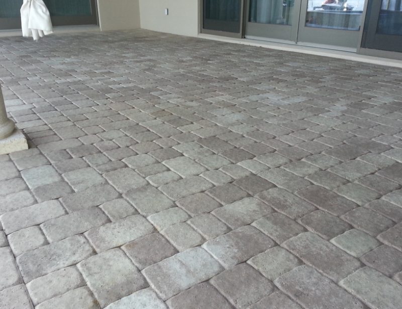 Paver sealing before and after