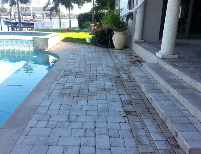 Professional paver sealing result