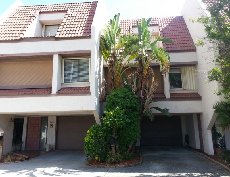 Townhome building painting in progress