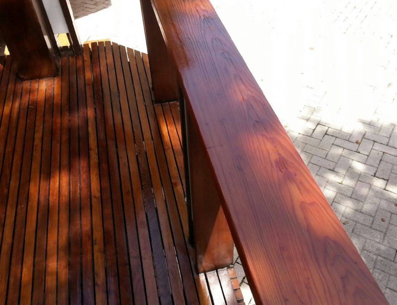 Wood staining detail work