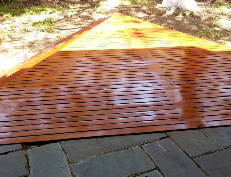 Wood repair before staining