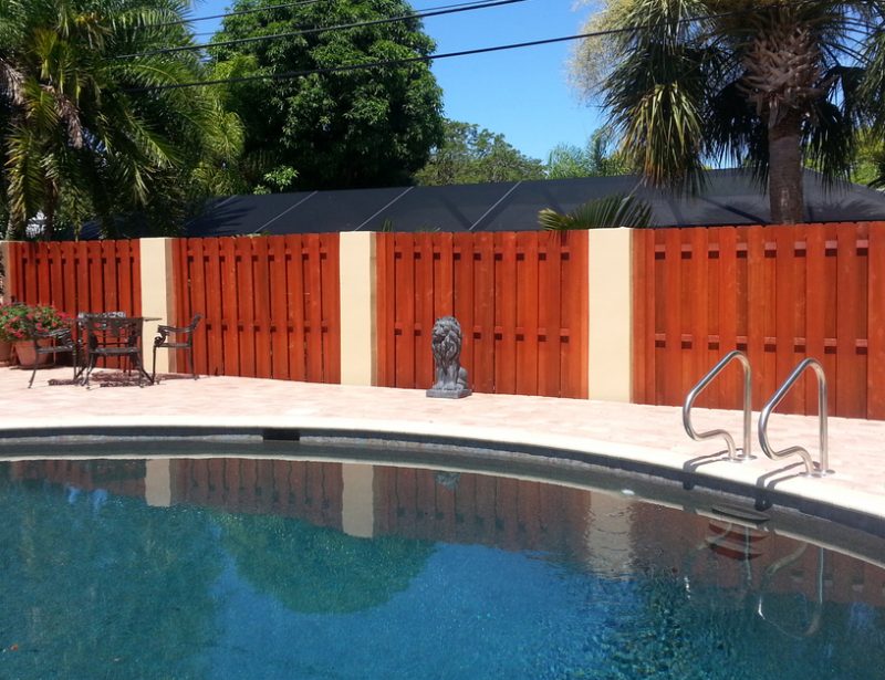 Wood staining project completed